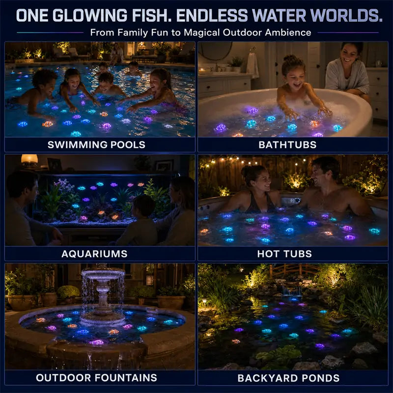 HUBUQ® Glow-in-the-dark electronic pet fish