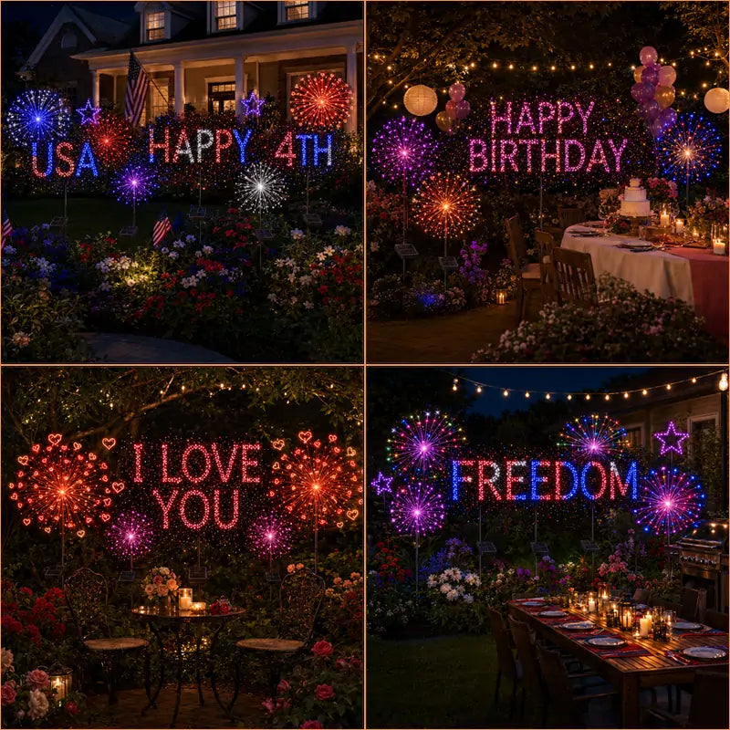 Topacme® Outdoor Solar-Powered Moving Firework Lights🎇