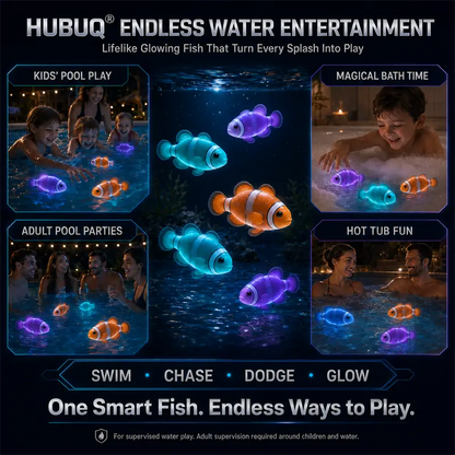 HUBUQ® Glow-in-the-dark electronic pet fish