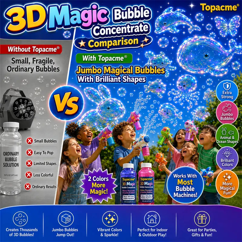 Topacme® Super 3D Magic Bubble Concentrate —— Animal & Ocean Fantasy Theme💧