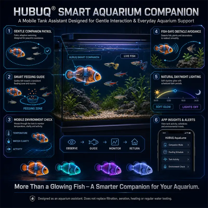 HUBUQ® Glow-in-the-dark electronic pet fish