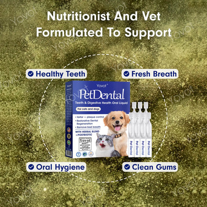[Official USA Store] 𝐘𝐨𝐯𝐨𝐭® 𝐏𝐞𝐭 𝐃𝐞𝐧𝐭𝐚𝐥 & 𝐃𝐢𝐠𝐞𝐬𝐭𝐢𝐯𝐞 𝐇𝐞𝐚𝐥𝐭𝐡 𝐎𝐫𝐚𝐥 𝐒𝐨𝐥𝐮𝐭𝐢𝐨𝐧 – Freshen Breath, Remove Tartar & Promote gum regeneration, stabilize teeth (for Cats & Dogs)  – Save 70% Today!