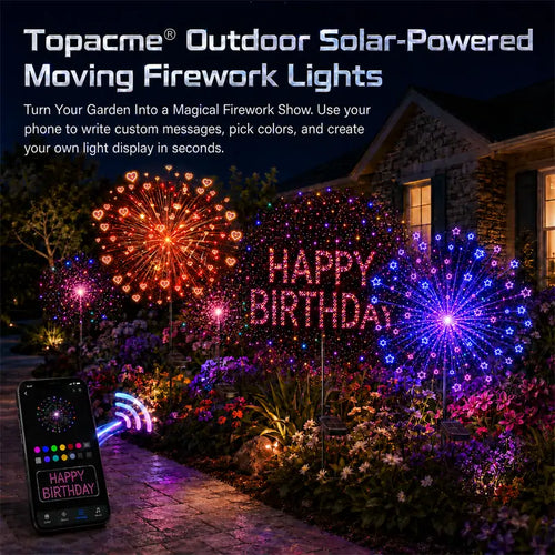 🎆Topacme® Outdoor Solar-Powered Moving Firework Lights🎇