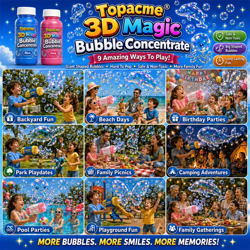 Topacme® Super 3D Magic Bubble Concentrate —— Animal & Ocean Fantasy Theme💧