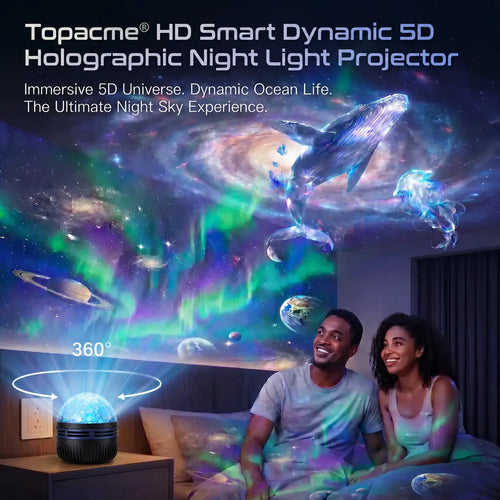 🇺🇸Official U.S. Store | Topacme® 360° Night Light Projector - Smart Holographic Star Projector