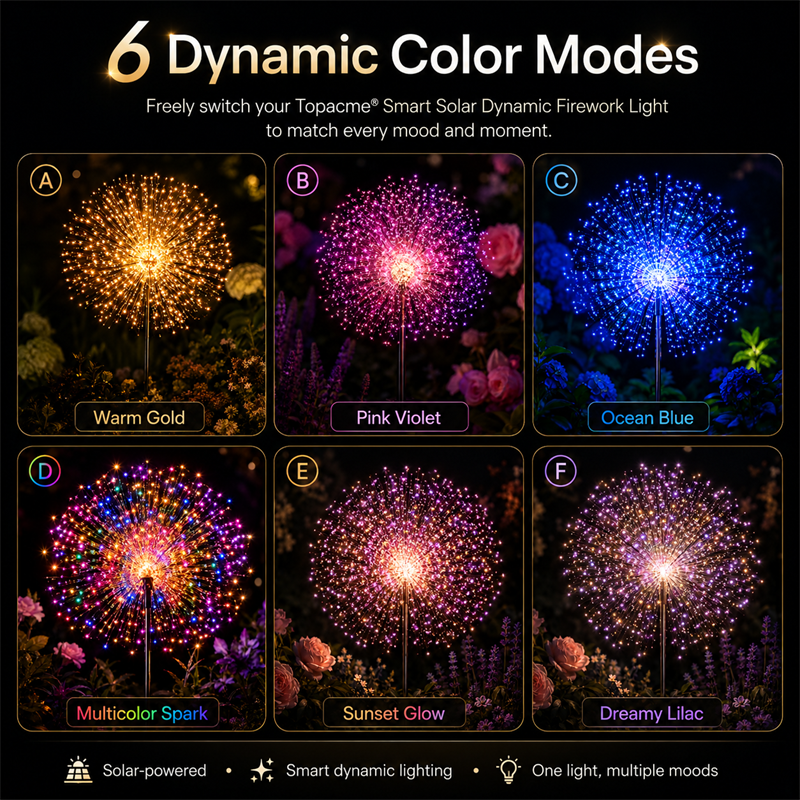 🎆Topacme® Outdoor Solar-Powered Moving Firework Lights🎇