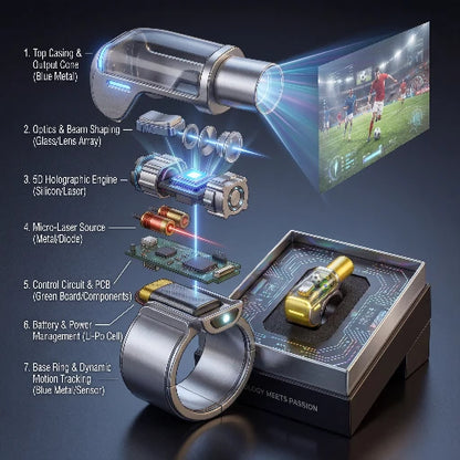 Comauo® Finger Projector – 5D Naked-Eye Holographic Projection (World Cup Limited Edition)